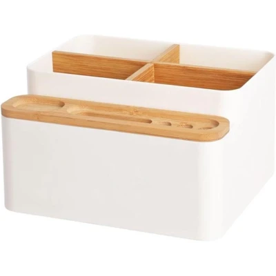 Afbeelding van LYVION Make up en Bureau organizer Kunststof Bamboe