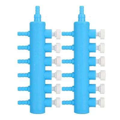 Afbeelding van 2 stks Aquarium Air Flow Control Hendel Klep Distributeur Splitter Luchtvaartmaatschappij Buis Connector Luchtpomp Accessoires voor Fish Tank(6 manier)
