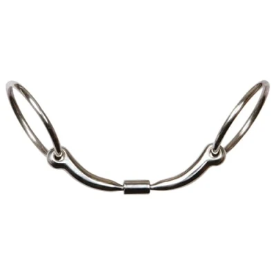 Afbeelding van Harry&#039;s Horse Watertrens anatomisch dubbelgebroken Roll R 14mm 13,5 Kleurloos