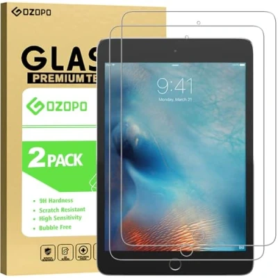 Afbeelding van GOZOPO Screenprotector voor iPad mini 5 (2019) en 4, [Premium 2,5D Edge] gehard glasfilm [2 pak]
