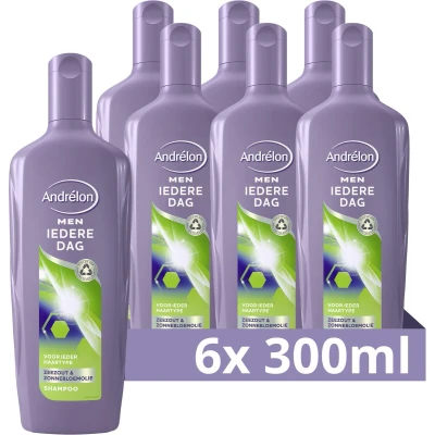 Afbeelding van 6x Andrelon Shampoo Iedere Dag For Men 300 ml