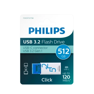 Afbeelding van Philips USB Stick Click C 512GB Ocean Blue