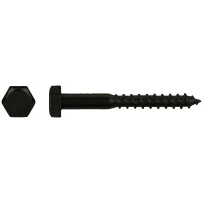 Afbeelding van Houtdraadbout zwart m6x50 (200st)