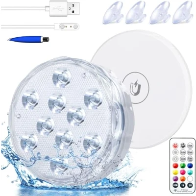 Afbeelding van Onderwaterverlichting, Waterdichte Led verlichting met Afstandsbediening Zwembadverlichting Licht Nachtlichten Kleur Veranderende Lichten voor Whirlpool Aquarium Vijver