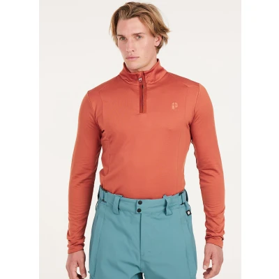 Afbeelding van Skipully Protest Men WILL 1/4 Zip Top Brick Orange XXL