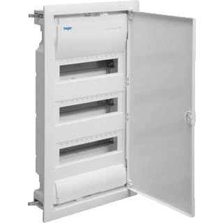 Afbeelding van Hager volta verdeler inbouw ip30 630 x 348mm 3 12 modulen deur wit vu36ln