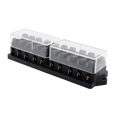 Afbeelding van Mintice ™ 10 voudige zekeringhouder, zekeringhouder ATO ATC auto zekeringkast platte zekeringen zekeringdoos