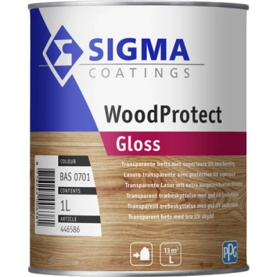 Afbeelding van Sigma WoodProtect Gloss 1 liter Blanke lak &amp; Beits
