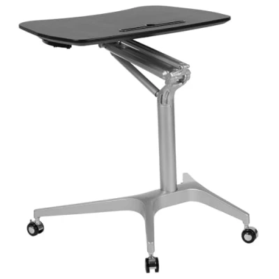 Afbeelding van Flash Furniture Zit en Staande bureaus, Metaal, Zwart, 28&quot; B x 18,5&quot; D 29&quot; 41&quot; H
