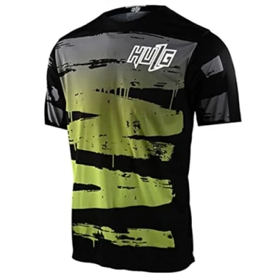Afbeelding van Fietsshirt, voor heren, T shirt, korte mouwen, jersey, ademend, top, mountainbike, stadsfiets, multisport, fitness, stijl 9, M