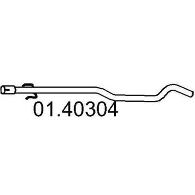 Afbeelding van MTS 01.40304 Uitlaatpijp 1790mm Achter voor einddemper OPEL: Meriva A (X03) 1.7 CDTI 2003 2010