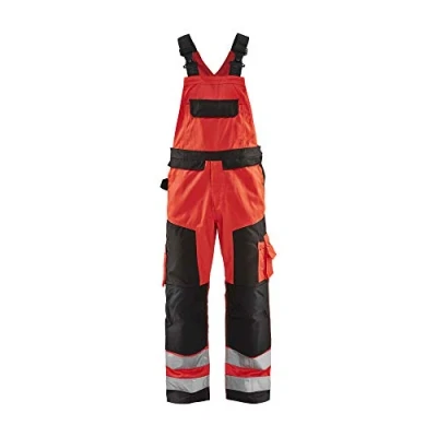 Afbeelding van Blaklader 2660 Reflecterende Bretelbroek Klasse 2 Rood/Zwart