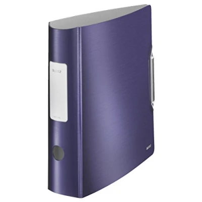 Afbeelding van Leitz 180 Active Style Ordner voor 500 A4 Vel Rugbreedte van 82mm Titanium Blauw