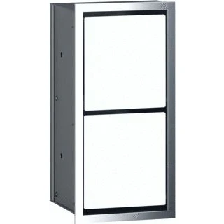 Afbeelding van Emco asis module 150 inbouw toiletpapiermodule 16 8x34 4cm chroom wit 972527821