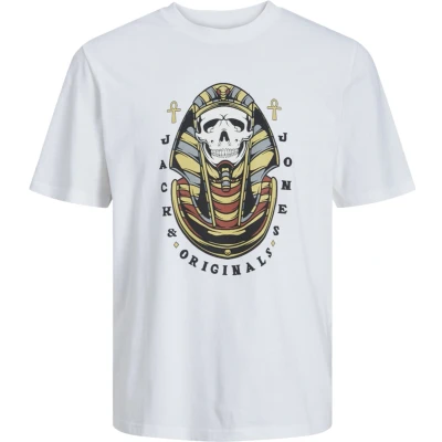 Afbeelding van Jack &amp; Jones Jorheavens CREW NECK Tshirt print, Heren, Maat: XXL, Bright white