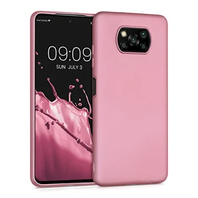 Afbeelding van kwmobile telefoonhoesje geschikt voor Xiaomi Poco X3 NFC / Pro Hoesje smartphone Back cover in metallic roségoud