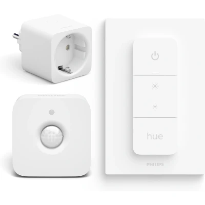 Afbeelding van Philips Hue Combipack Smart Plug Nederland, Dimmer Switch en Bewegingssensor voor Binnen Slimme Stekker