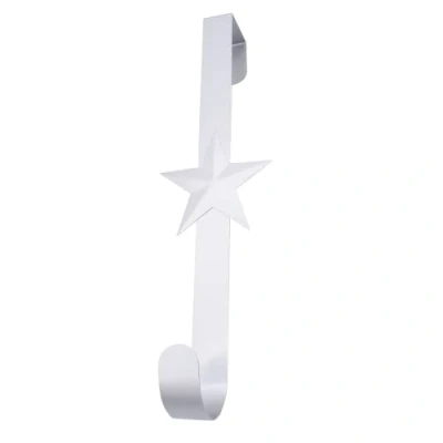 Afbeelding van TRIXES Krans Hanger Kerstster Over De Deur Haak voor Xmas Kerstkrans Deurhanger Thuis, Kantoor of Party Voordeur Kerst Outdoor Decoratie