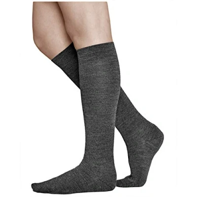 Afbeelding van VITSOCKS 80% Merino Wollen Winter Kniekousen Dames, Warme Lange Sokken, Zacht Ademend, grijs, 39 42
