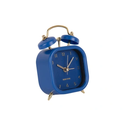 Afbeelding van Karlsson Wekker Metallic Glam Vierkant Donkerblauw