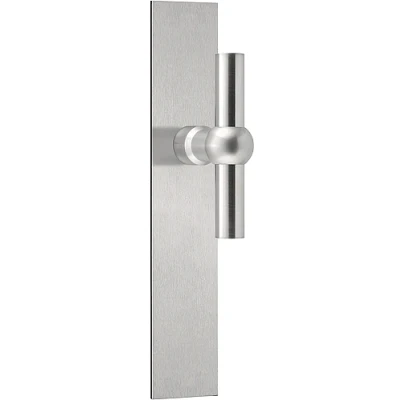 Afbeelding van Formani Deurkruk FERROVIA FVT125P236SFC T model ongeveerd op schild blind mat RVS