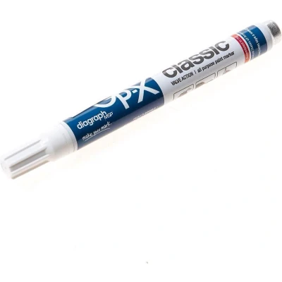 Afbeelding van Merkstift gp x diagraph wit