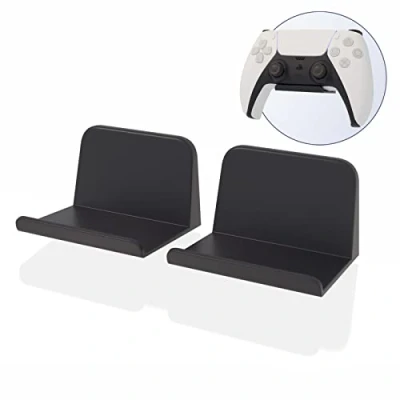 Afbeelding van sciuU Muursteun voor Controller/Hoofdtelefoons, [Set van 2] 3M Zelfklevende Haak, Universele Accessoires Hoofdtelefoonhangers Gamepads PS5 / PS4 Xbox One/Nintendo Zwart