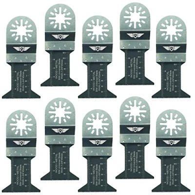 Afbeelding van 10 x 44 mm TopsTools UN44B_10 metalen snijbladen voor Bosch, fijn (niet StarLock), Makita, Milwaukee, Einhell, Ergotools, Hitachi, Parkside, Ryobi, Worx, Workzone, multifunctionele