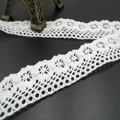 Afbeelding van Yulakes 10 meter vintage kanten band witte haak vlecht kant naaikaart dagboek scrapbooking geschenkdoos decoratie