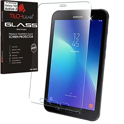 Afbeelding van TECHGEAR Beschermfolie compatibel met Samsung Galaxy Tab Active 2 8,0 inch (SM T390 / SM T395), displaybeschermfolie van gehard glas [9H hardheid] [Crystal Clarity]