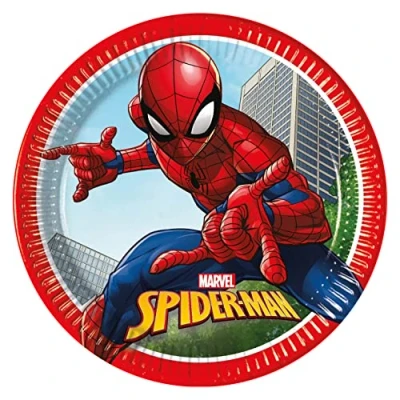 Afbeelding van Spiderman borden Crime Fighter 23cm 8 stuks