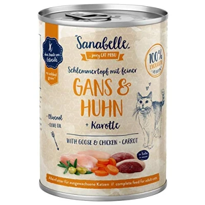 Afbeelding van Sanabelle Natvoer Gourmet Pot met Gans &amp; Kip 6 x 380 g 2.28 kg