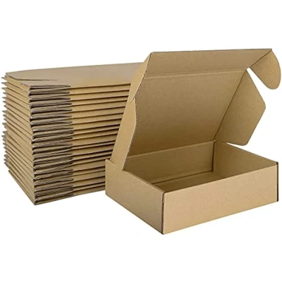 Afbeelding van HORLIMER Kleine verzenddoos, 178 x 127 51 mm, 25 stuks, opvouwbaar, voor verzending, post, kaarsen of cadeau, bruin