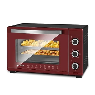 Afbeelding van WOLTU BF12sz Mini Oven 32 Liter met timer Uitneembare Kruimellade 100 250 ℃ 1600W, voor Pizzabrood Kippenvleugels, Zwart