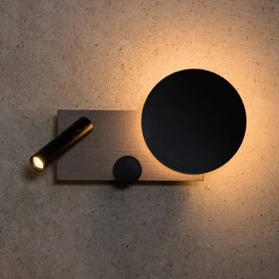 Afbeelding van FARO BARCELONA LED wandlamp Klee, grijs, rechter variant