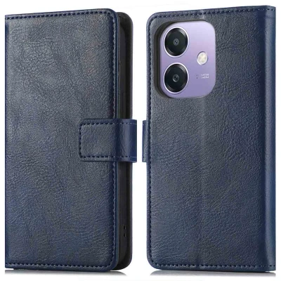 Afbeelding van Oppo A60 (5G) Hoesje Kunstleder imoshion Bookcase Donkerblauw Telefoonhoesje