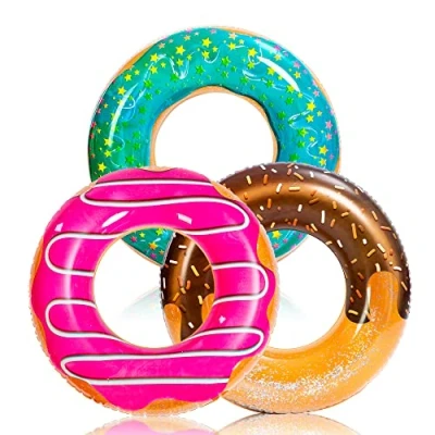 Afbeelding van JOYIN Opblaasbare zwembaddrijvers 82,5 cm (3 stuks), fruitzwembadbuizen, zwembadspeelgoed voor zwembadfeestdecoraties