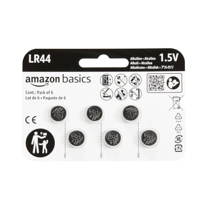 Afbeelding van Amazon Basics LR44 Knoopcelbatterijen, alkaline, set van 6