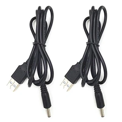 Afbeelding van DZYDZR 2 stuks 5 V USB naar DC stroomkabel A 1,35 mm/3,5 mm adapterkabel 1 m zwart