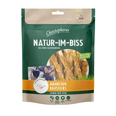 Afbeelding van Christopherus Kauwsticks voor honden, kip kauwsticks, warme lucht gedroogd, natuurlijke in beet, 300 g