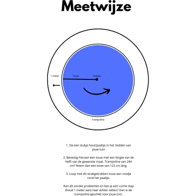 Afbeelding van Trampoline Alert Met Vangnet Zwart 305 C