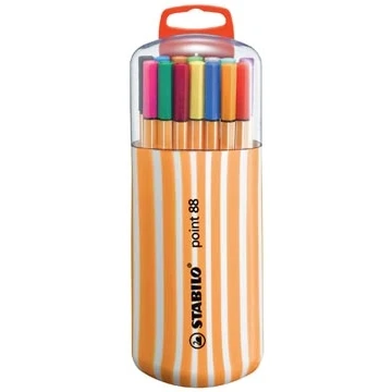 Afbeelding van Stabilo Point 88 Fineliner, Zebrui Box, Etui Van 20 Stuks In Geassorteerde Kleuren Fineliner