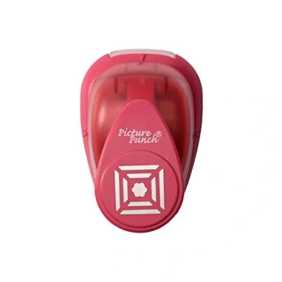 Afbeelding van Vaessen Creative Craft Paper Punch Medium, ingelijste bloem, voor doe het zelf projecten, scrapbooking en kaarten maken, meerkleurig, 7,3 x 5,3 5 cm