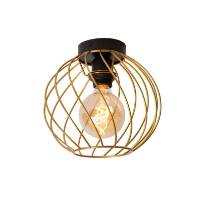 Afbeelding van Lucide Plafondlamp Danza 25cm Goud/Messing