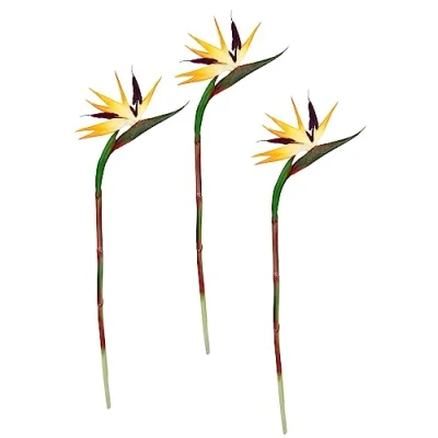 Afbeelding van I.GE.A. Kunstbloem Künstliche Blume Strelitzie Paradiesvogelblume Exotischer Dekozweig (3 stuks)