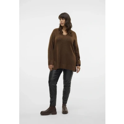 Afbeelding van Vero Moda Curve Vmcfiluca Trui pinecone, Dames, Maat: 48/50, Pinecone