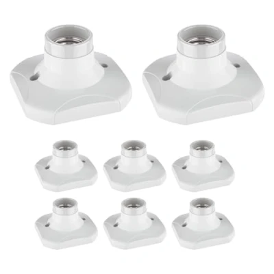 Afbeelding van ledscom.de 8 stuks plafondlamp/fitting ELEKTRA, kunststof, porselein, wit, 1x E27 max. 60W