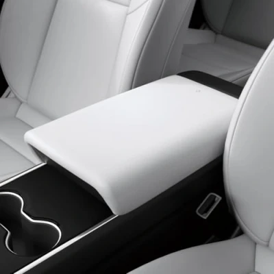 Afbeelding van Spigen Tesla Model Y ( 2024) 3 (2021 2023) middenarmsteun, afdekking, beschermhoes binnen, duurzaam en waterdicht, compatibel met 3, accessoires, wit
