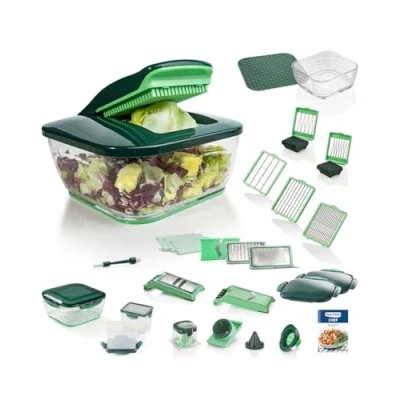 Afbeelding van Genius Nicer Dicer Chef Deluxe Set fruit en groenteset, 34 delig, bekend van de tv