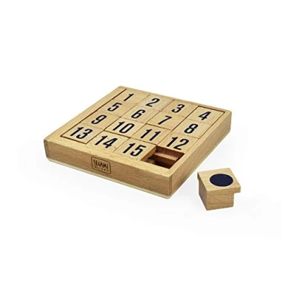 Afbeelding van Legami Cijferpuzzel met kaarten van 1 tot 15, beukenhout, 10 x 2 cm, FIP0001